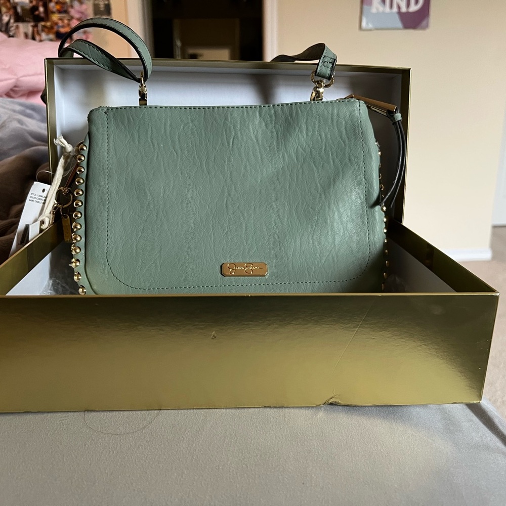 Jessica Simpson Green Crossbody Bag with Textured Finish